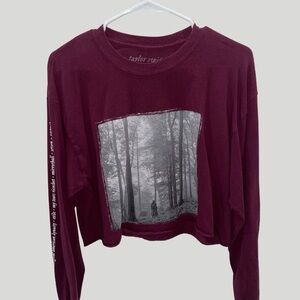Maroon Long Sleeve Graphic Tee